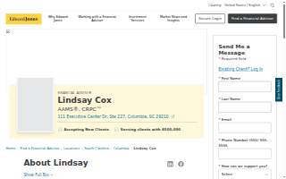 Edward Jones - Financial Advisor: Lindsay Cox, AAMS®|CRPC™