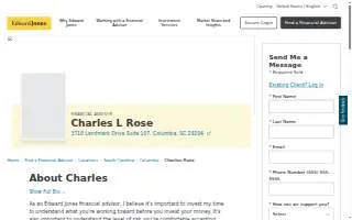 Edward Jones - Financial Advisor: Charles L Rose website