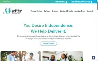 American Heritage Financial of West Columbia website