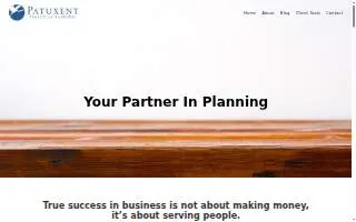 Patuxent Financial Partners website