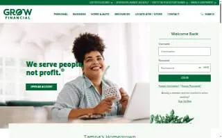 Grow Financial Federal Credit Union: Sandhill Store website