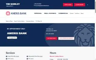 Ameris Bank Mortgage Office of Columbia website