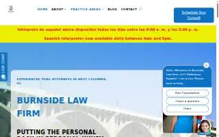 Burnside Law Firm of West Columbia website
