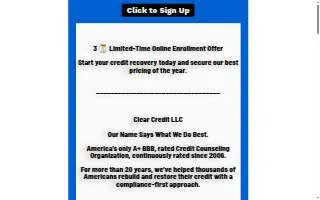 Clear Credit Repair website