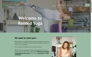 Rooted Yoga of Columbia website