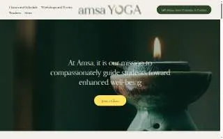 Amsa Yoga website