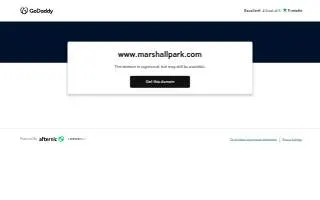 Marshall Park website