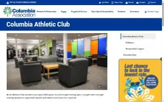 Columbia Athletic Club website
