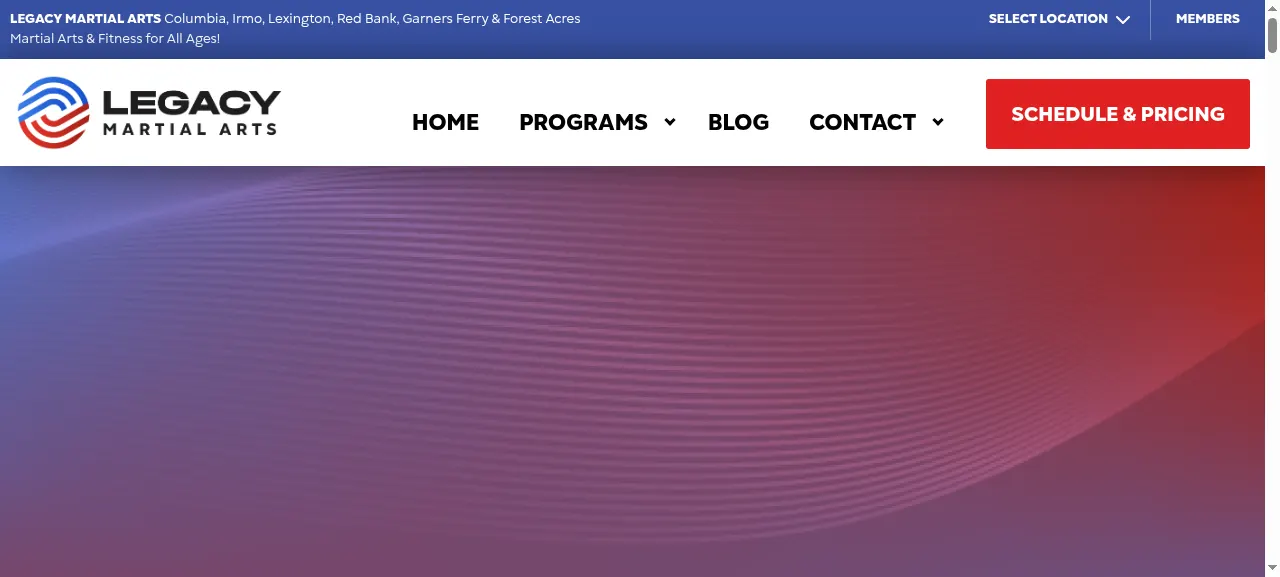 Legacy Martial Arts - Columbia (Northeast) website