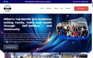 Martial Arts Training Center of Gilbert website