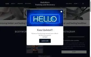 BodyWorx Training and Recovery website