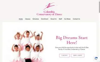 Columbia Conservatory of Dance website