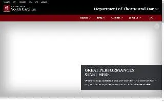 University of South Carolina :Department of Theatre and Dance website