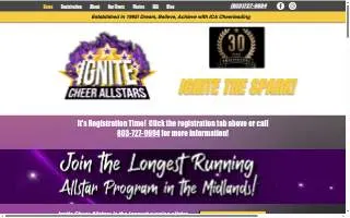 Ignite Cheer Allstars website