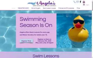 Angela's Private Swim Lessons and Women's Water Aerobics website