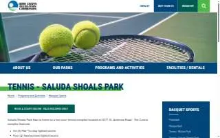 Saluda Shoals Tennis Courts website