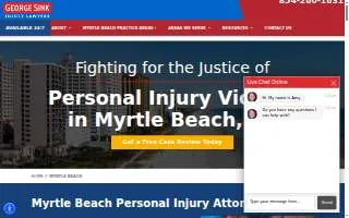 George Sink, P.A. Injury Lawyers of Myrtle Beach website