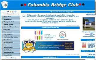 Columbia Bridge Club website