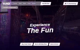 Surge Adventure Park website