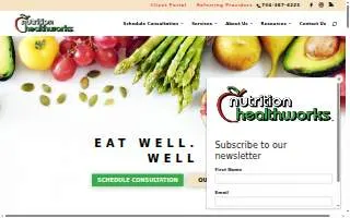 Nutrition HealthWorks website