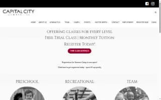 Capital City Gymnastics website