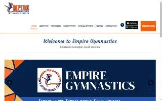 Empire Gymnastics Training Center website