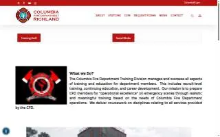 Columbia Fire Training Office website