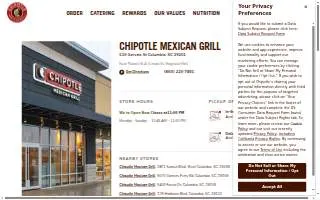 Chipotle Mexican Grill of Columbia website