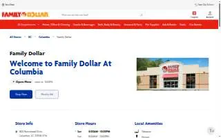 Family Dollar of Columbia website
