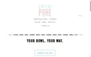 Freshe Poke website