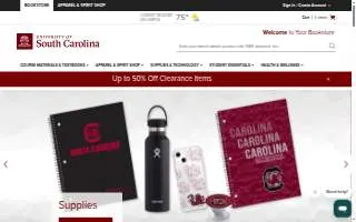 University of South Carolina Campus Store website