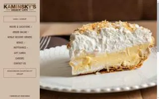 Kaminsky's Dessert Cafe of Columbia website