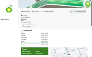 Amoco of Columbia website