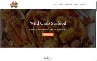 Wild Crab Seafood website