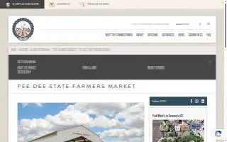 Pee Dee State Farmers Market website