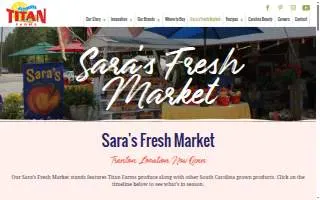 Sara's Fresh Market website