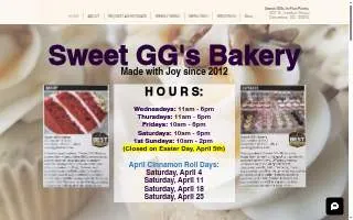 Sweet GG's Bakery website