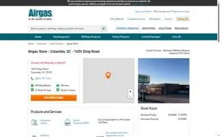 Airgas Store of Columbia website