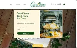 Carrie Vine's Homemade Treats website