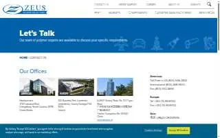 Zeus Industrial Products website
