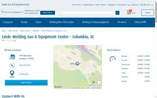 Linde Welding Gas & Equipment Center of Columbia website