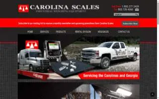 Carolina Scales Industrial Weighing Equipment website