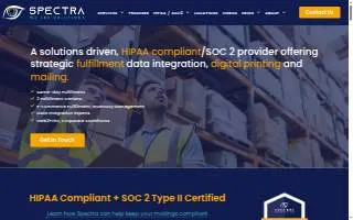 Spectra Fulfillment Center website