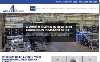 Atlas Steel Co website