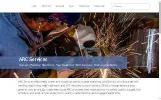 Arc Services of South Carolina | Specialty Welding, Heat Treating, Machining website