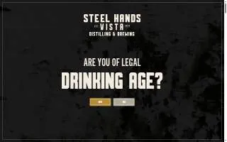 Steel Hands Vista Distilling and Brewing website