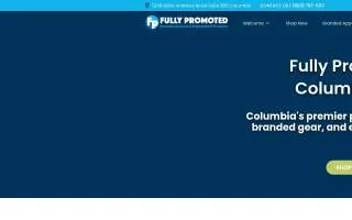 Fully Promoted Columbia website
