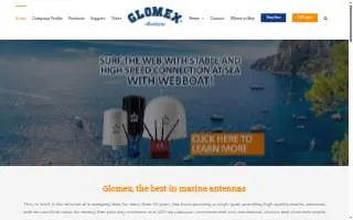Glomex Marine Antennas USA, Corp. website