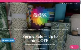 All About Fabrics website