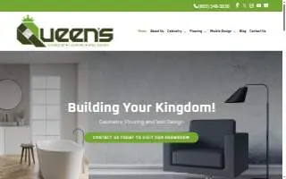 Queen's Cabinetry, Flooring and Wall Design website